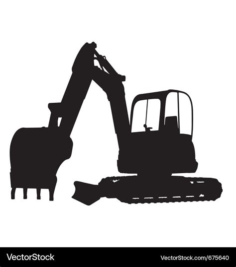 mini excavator silhouette